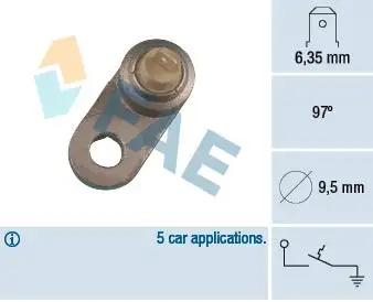 Contact thermique, voyant avertisseur de l'agent réfrigérant FAE 35120