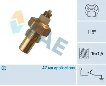 Contact thermique, voyant avertisseur de l'agent réfrigérant FAE 35150