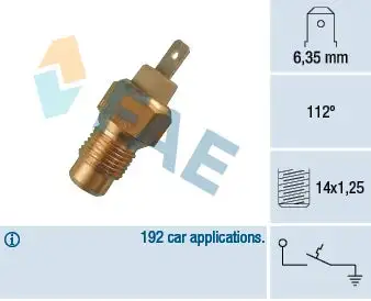 Contact thermique, voyant avertisseur de l'agent réfrigérant FAE 35180