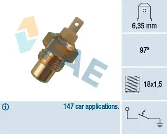Contact thermique, voyant avertisseur de l'agent réfrigérant FAE 35210