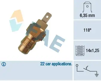 Contact thermique, voyant avertisseur de l'agent réfrigérant FAE 35260