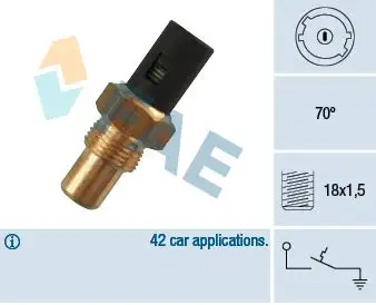 Contact thermique, voyant avertisseur de l'agent réfrigérant FAE 35280