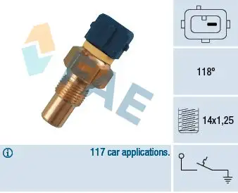 Contact thermique, voyant avertisseur de l'agent réfrigérant FAE 35290