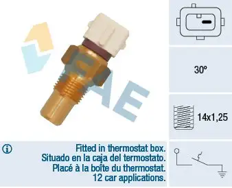 Contact thermique, voyant avertisseur de l'agent réfrigérant FAE 35295