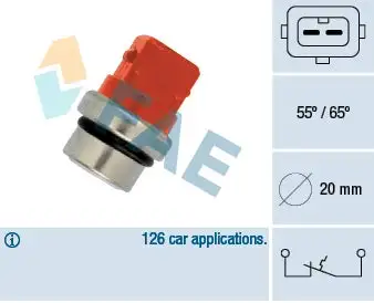 Contact thermique, voyant avertisseur de l'agent réfrigérant FAE 35320
