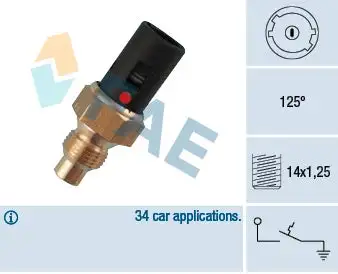 Contact thermique, voyant avertisseur de l'agent réfrigérant FAE 35360