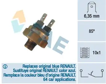 Contact thermique, voyant avertisseur de l'agent réfrigérant FAE 35460