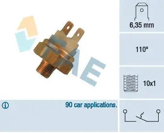 Contact thermique, voyant avertisseur de l'agent réfrigérant FAE 35480
