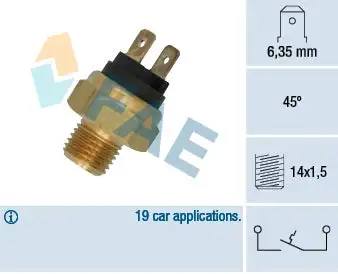 Contact thermique, voyant avertisseur de l'agent réfrigérant FAE 35500