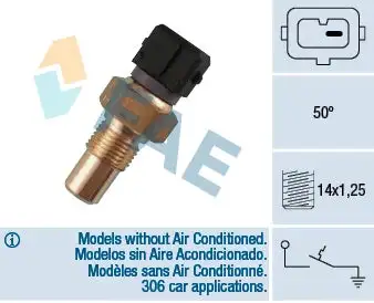 Contact thermique, voyant avertisseur de l'agent réfrigérant FAE 35550