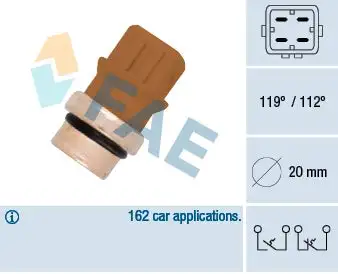 Contact thermique, voyant avertisseur de l'agent réfrigérant FAE 35580
