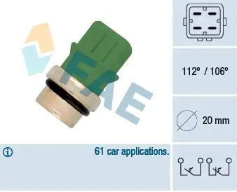 Contact thermique, voyant avertisseur de l'agent réfrigérant FAE 35590