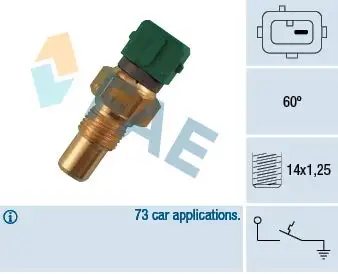 Contact thermique, voyant avertisseur de l'agent réfrigérant FAE 35610