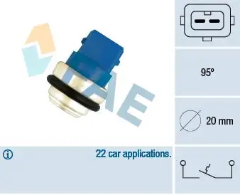 Contact thermique, voyant avertisseur de l'agent réfrigérant FAE 35635