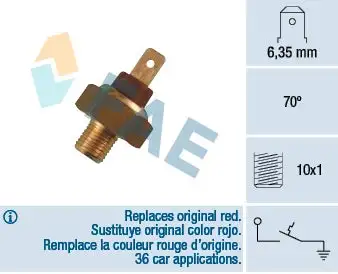 Contact thermique, voyant avertisseur de l'agent réfrigérant FAE 35660
