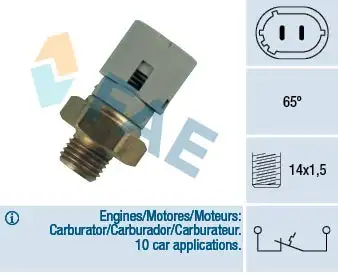 Contact thermique, voyant avertisseur de l'agent réfrigérant FAE 35690