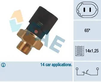 Contact thermique, voyant avertisseur de l'agent réfrigérant FAE 35700