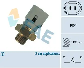Contact thermique, voyant avertisseur de l'agent réfrigérant FAE 35710