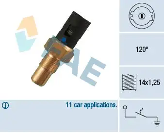 Contact thermique, voyant avertisseur de l'agent réfrigérant FAE 35750
