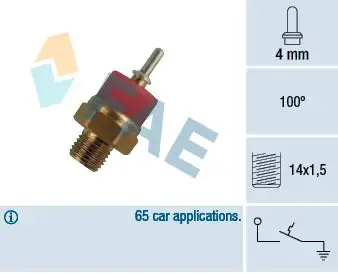 Contact thermique, voyant avertisseur de l'agent réfrigérant FAE 35770