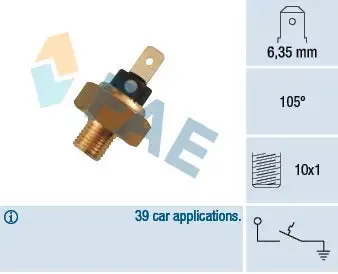 Contact thermique, voyant avertisseur de l'agent réfrigérant FAE 35820