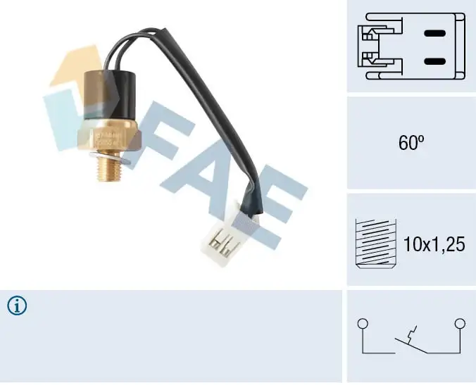 Contact thermique, voyant avertisseur de l'agent réfrigérant FAE 35855