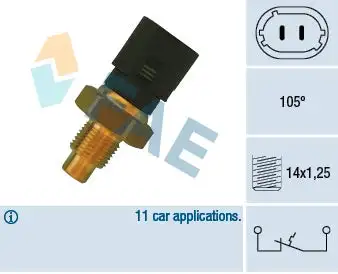 Contact thermique, voyant avertisseur de l'agent réfrigérant FAE 35890