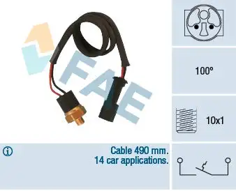 Contact thermique, voyant avertisseur de l'agent réfrigérant FAE 35900