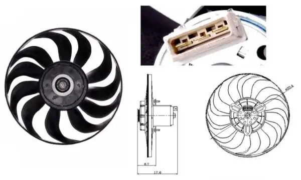 Ventilateur, refroidissement du moteur NRF 47641