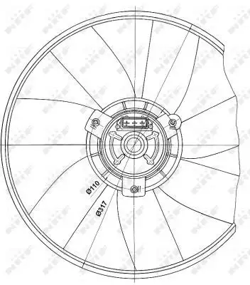 Ventilateur, refroidissement du moteur NRF 47660