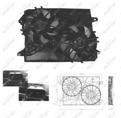 Ventilateur, refroidissement du moteur NRF 47674