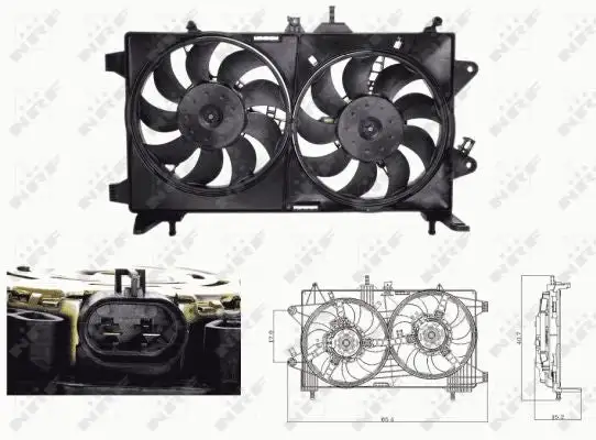 Ventilateur, refroidissement du moteur NRF 47676