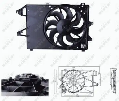 Ventilateur, refroidissement du moteur NRF 47679