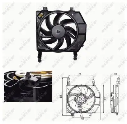 Ventilateur, refroidissement du moteur NRF 47681