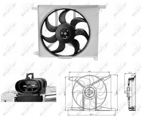 Ventilateur, refroidissement du moteur NRF 47686