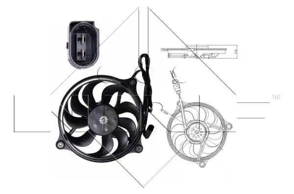 Ventilateur, refroidissement du moteur NRF 47699