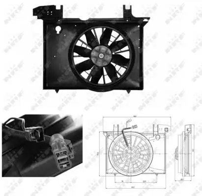 Ventilateur, refroidissement du moteur NRF 47703