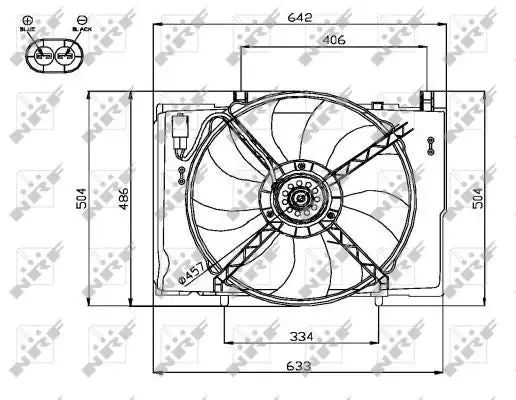 Ventilateur, refroidissement du moteur NRF 47741