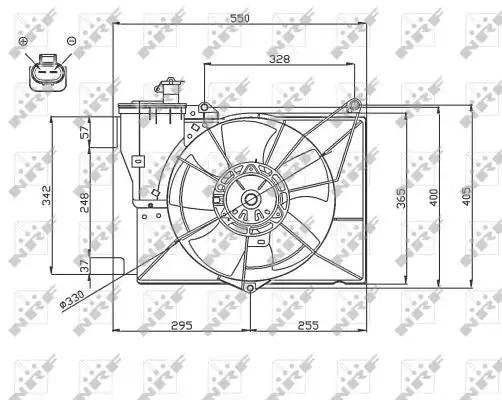 Ventilateur, refroidissement du moteur NRF 47746