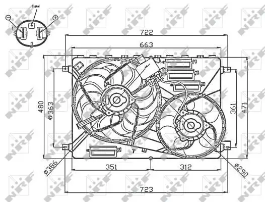 Ventilateur, refroidissement du moteur NRF 47756