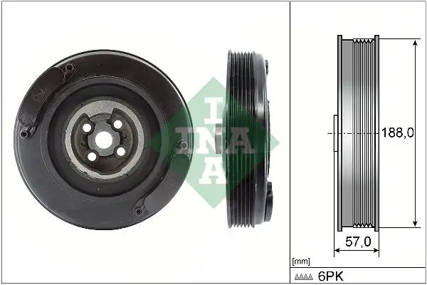 Poulie vilebrequin, Poulie damper INA 544 0002 10