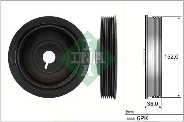 Poulie vilebrequin, Poulie damper INA 544 0054 10