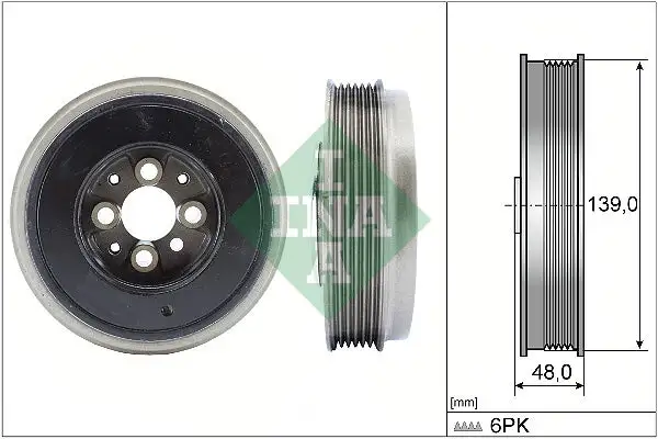 Poulie vilebrequin, Poulie damper INA 544 0065 10