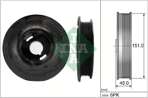 Poulie vilebrequin, Poulie damper INA 544 0072 10