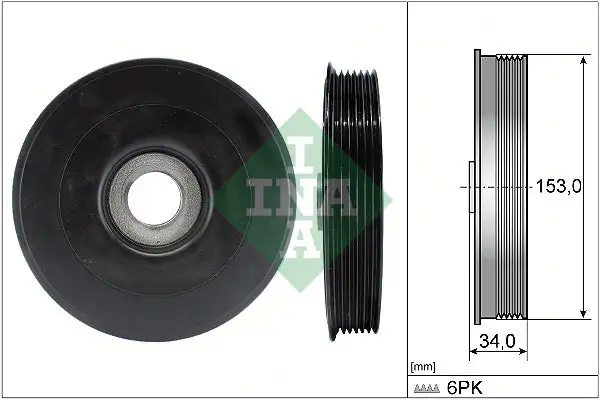 Poulie vilebrequin, Poulie damper INA 544 0079 10