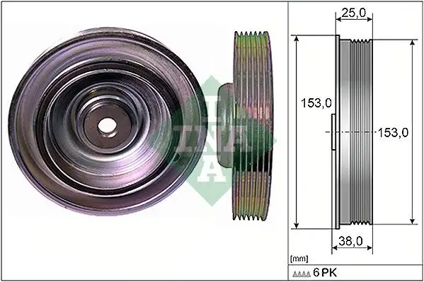 Poulie vilebrequin, Poulie damper INA 544 0087 10