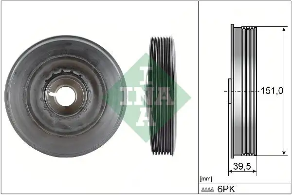 Poulie vilebrequin, Poulie damper INA 544 0090 10