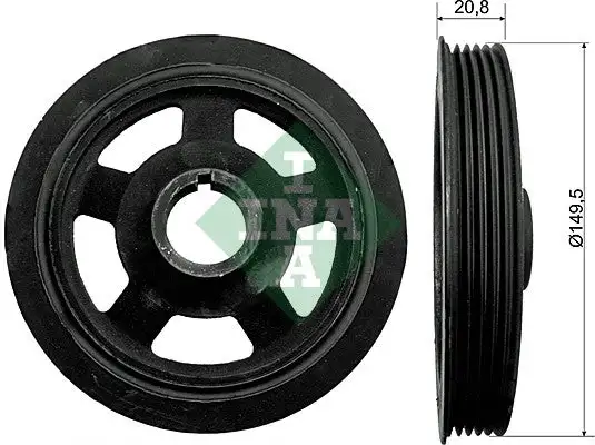 Poulie vilebrequin, Poulie damper INA 544 0092 10