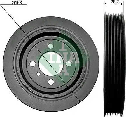 Poulie vilebrequin, Poulie damper INA 544 0093 10