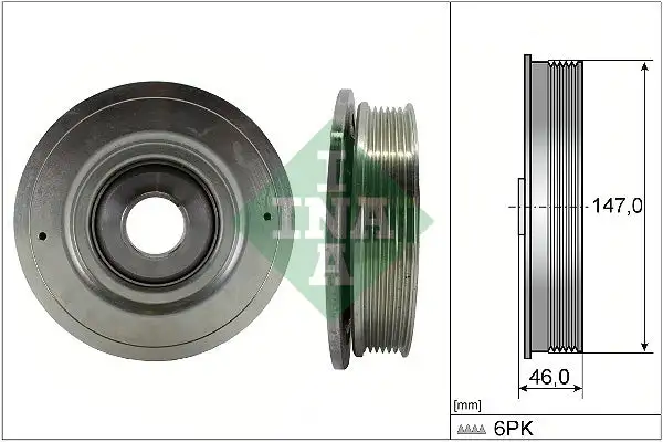 Poulie vilebrequin, Poulie damper INA 544 0094 10